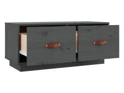 Móvel De Tv|vidaxl Móvel de TV 80x34x35 cm madeira de pinho maciça cinza Cinzento