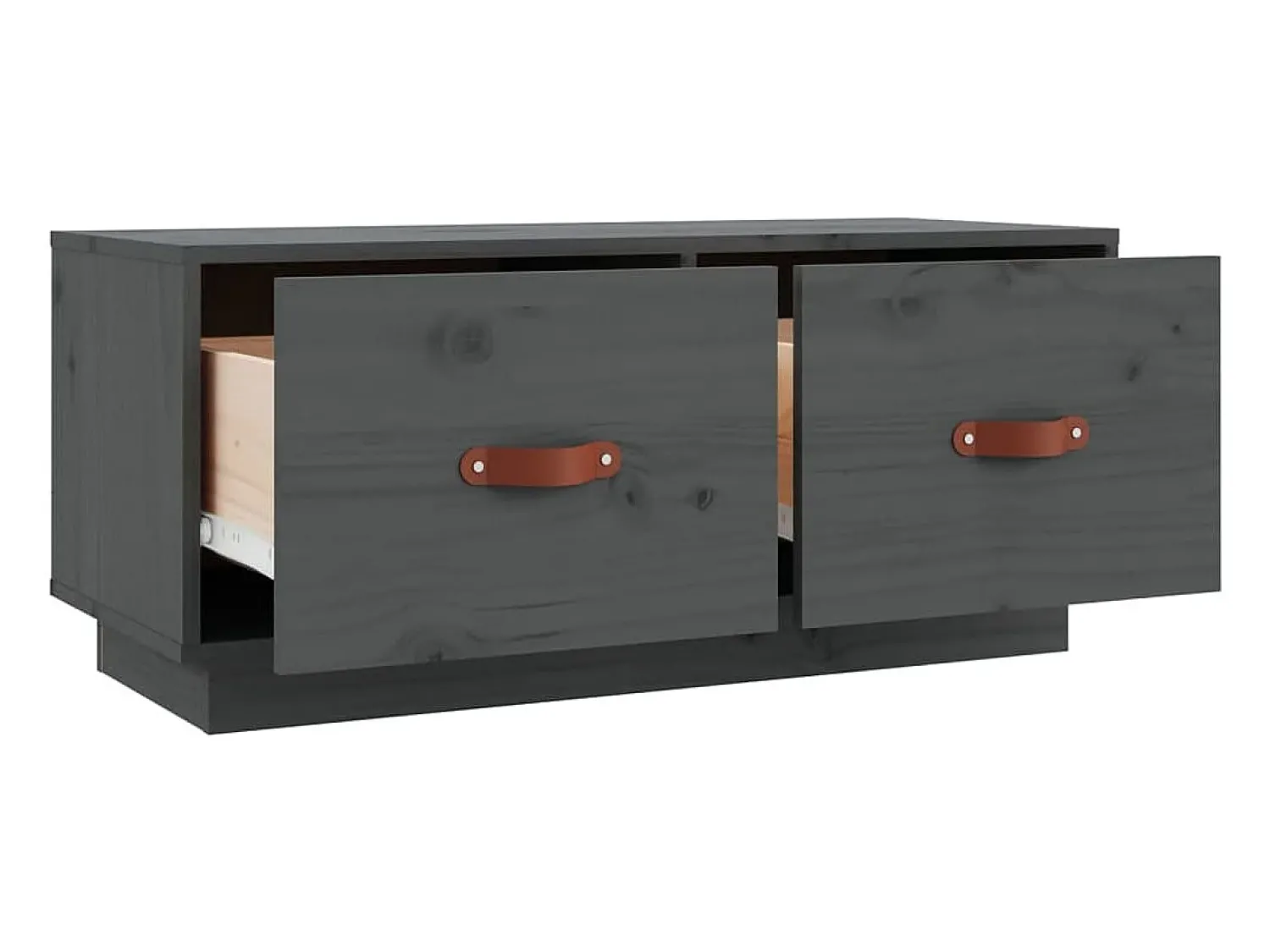 Móvel De Tv|vidaxl Móvel de TV 80x34x35 cm madeira de pinho maciça cinza Cinzento