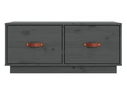 Móvel De Tv|vidaxl Móvel de TV 80x34x35 cm madeira de pinho maciça cinza Cinzento