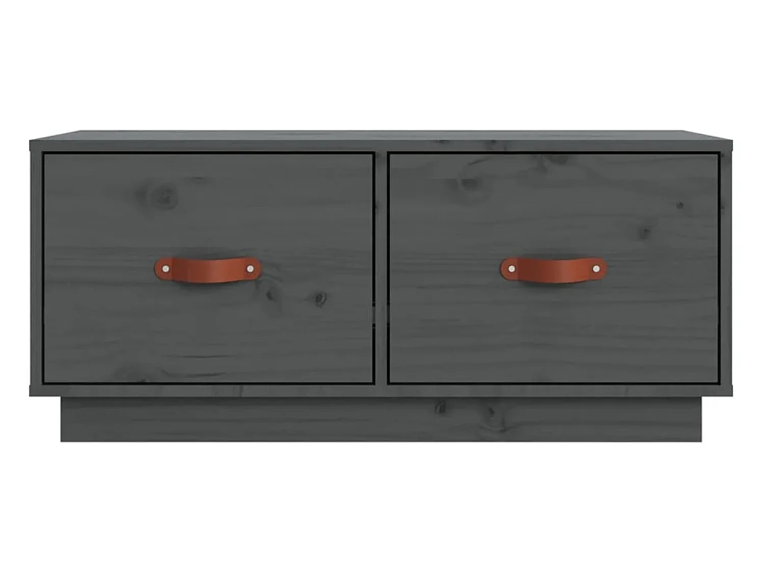 Móvel De Tv|vidaxl Móvel de TV 80x34x35 cm madeira de pinho maciça cinza Cinzento