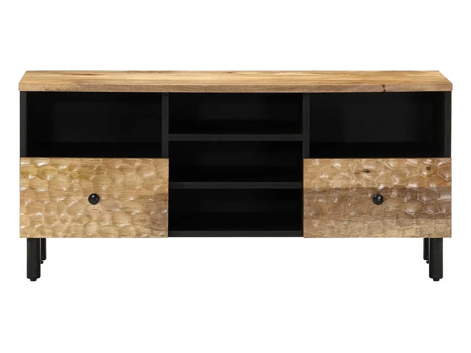 Móvel De Tv* Móvel de TV 100x33x46 cm madeira de mangueira maciça PT126849 Castanho