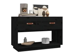 Discount Móvel de TV 90x40x60 cm madeira de pinho maciça PT945556 Preto