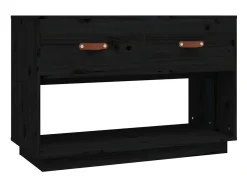 Discount Móvel de TV 90x40x60 cm madeira de pinho maciça PT945556 Preto