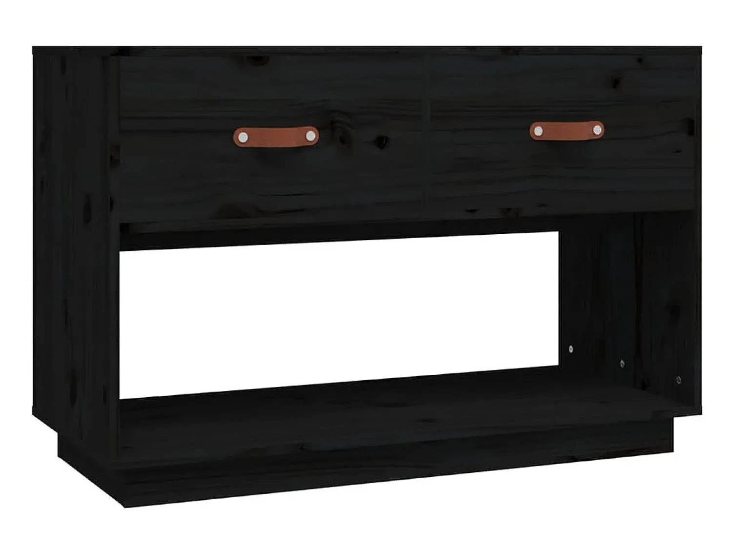 Discount Móvel de TV 90x40x60 cm madeira de pinho maciça PT945556 Preto