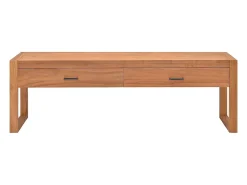 Móvel De Tv| Móvel de TV 140x40x45 cm madeira de teca PT472782 Castanho