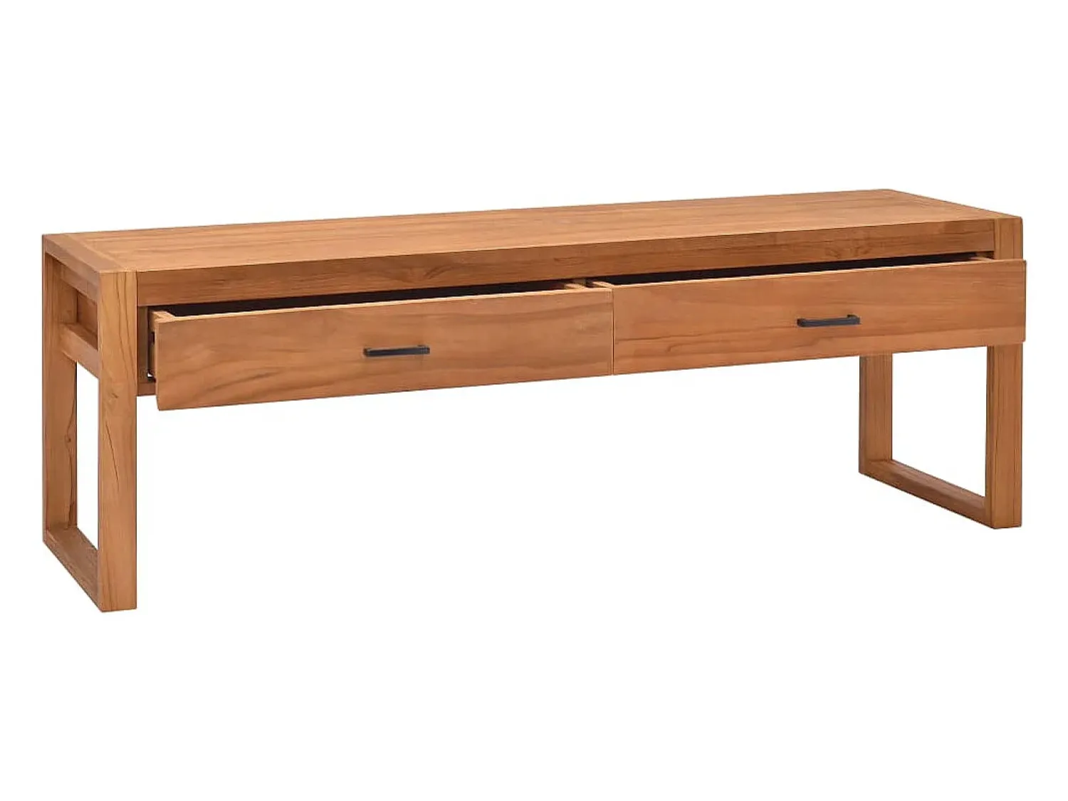 Móvel De Tv| Móvel de TV 140x40x45 cm madeira de teca PT472782 Castanho
