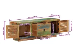 Móvel De Tv*vidaxl Móvel de TV 110x30x40 cm madeira recuperada maciça Castanho