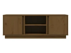 Clearance vidaxl Móvel de TV 110x35x40,5 cm madeira de pinho maciça mel Castanho