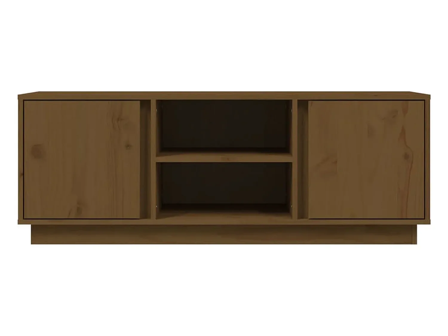 Clearance vidaxl Móvel de TV 110x35x40,5 cm madeira de pinho maciça mel Castanho
