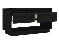 Móvel De Tv|vidaxl Móvel de TV 74x34x40 cm madeira de pinho maciça Preto