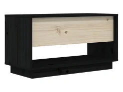Móvel De Tv|vidaxl Móvel de TV 74x34x40 cm madeira de pinho maciça Preto