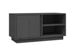 Móvel De Tv| Móvel de TV 80x35x40,5 cm madeira de pinho maciça PT794874 Cinzento