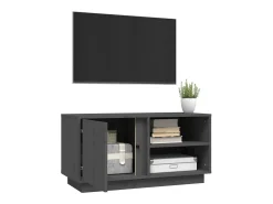 Móvel De Tv| Móvel de TV 80x35x40,5 cm madeira de pinho maciça PT794874 Cinzento