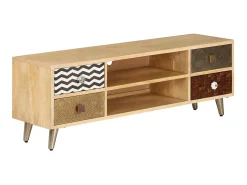 Móvel De Tv| Móvel de TV 120x30x40 cm madeira de mangueira maciça PT932978 Castanho