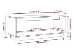 Sale vidaxl Móvel de TV 90x35x35 cm madeira de pinho maciça mel Castanho