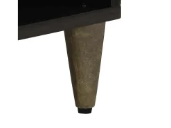 vidaxl Móvel de TV 100x33x46 cm madeira de mangueira maciça preto^ Móvel De Tv