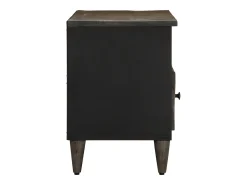 vidaxl Móvel de TV 100x33x46 cm madeira de mangueira maciça preto^ Móvel De Tv