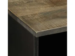 vidaxl Móvel de TV 100x33x46 cm madeira de mangueira maciça preto^ Móvel De Tv