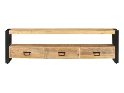 Móvel De Tv| Móvel de TV 150x30x45 cm madeira de mangueira maciça PT135916 Castanho