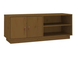 Móvel de TV 105x34x40 cm madeira de pinho maciça mel PT758732^ Móvel De Tv