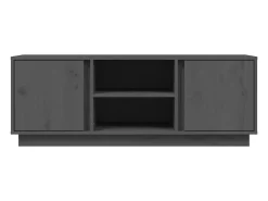 Móvel De Tv*vidaxl Móvel de TV 110x35x40,5 cm madeira de pinho maciça Cinzento