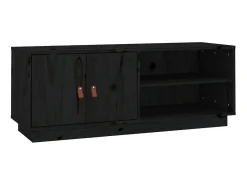 Sale Móvel de TV 105x34x40 cm madeira de pinho maciça PT389690 Preto