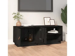 Sale Móvel de TV 105x34x40 cm madeira de pinho maciça PT389690 Preto