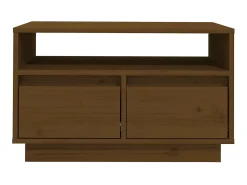 Móvel De Tv* Móvel de TV 60x35x37 cm madeira de pinho maciça mel PT162995 Castanho
