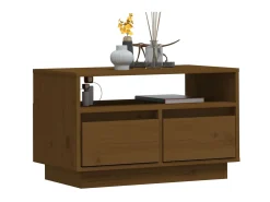 Móvel De Tv* Móvel de TV 60x35x37 cm madeira de pinho maciça mel PT162995 Castanho