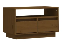 Móvel De Tv* Móvel de TV 60x35x37 cm madeira de pinho maciça mel PT162995 Castanho