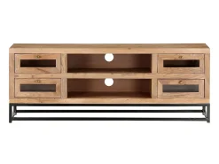 Móvel De Tv| Móvel de TV 110x30x40 cm madeira de acácia maciça PT740681 Castanho