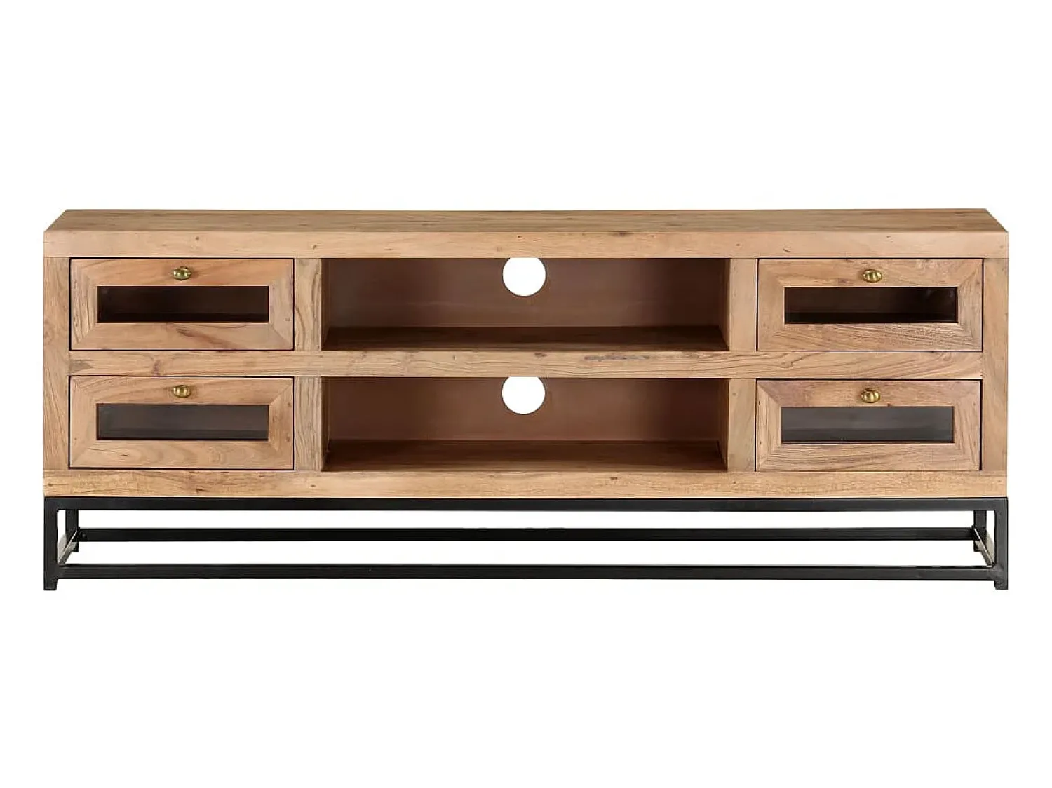 Móvel De Tv| Móvel de TV 110x30x40 cm madeira de acácia maciça PT740681 Castanho