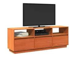 Móvel De Tv* Móvel de TV 140x37x50 cm madeira de pinho maciça mel PT447139 Castanho