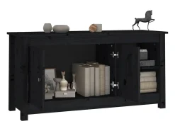 Móvel De Tv|vidaxl Móvel de TV 103x36,5x52 cm madeira de pinho maciça Preto
