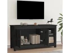 Móvel De Tv|vidaxl Móvel de TV 103x36,5x52 cm madeira de pinho maciça Preto