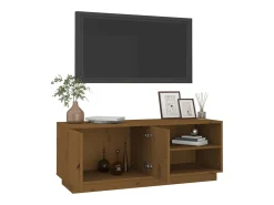 Móvel De Tv*vidaxl Móvel de TV 105x34x40 cm madeira de pinho maciça mel Castanho