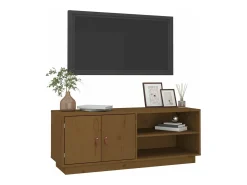 Móvel De Tv*vidaxl Móvel de TV 105x34x40 cm madeira de pinho maciça mel Castanho