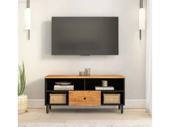 Sale Móvel de TV 100x33x46 cm madeira de acácia maciça PT736567 Castanho