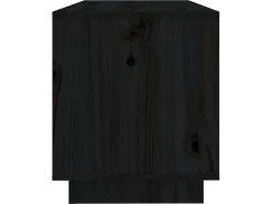 Best Móvel de TV 74x34x40 cm madeira de pinho maciça PT298187 Preto