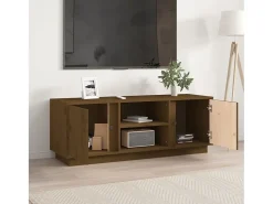 Móvel De Tv| Móvel de TV 110x35x40,5 cm madeira de pinho maciça mel PT182756 Castanho