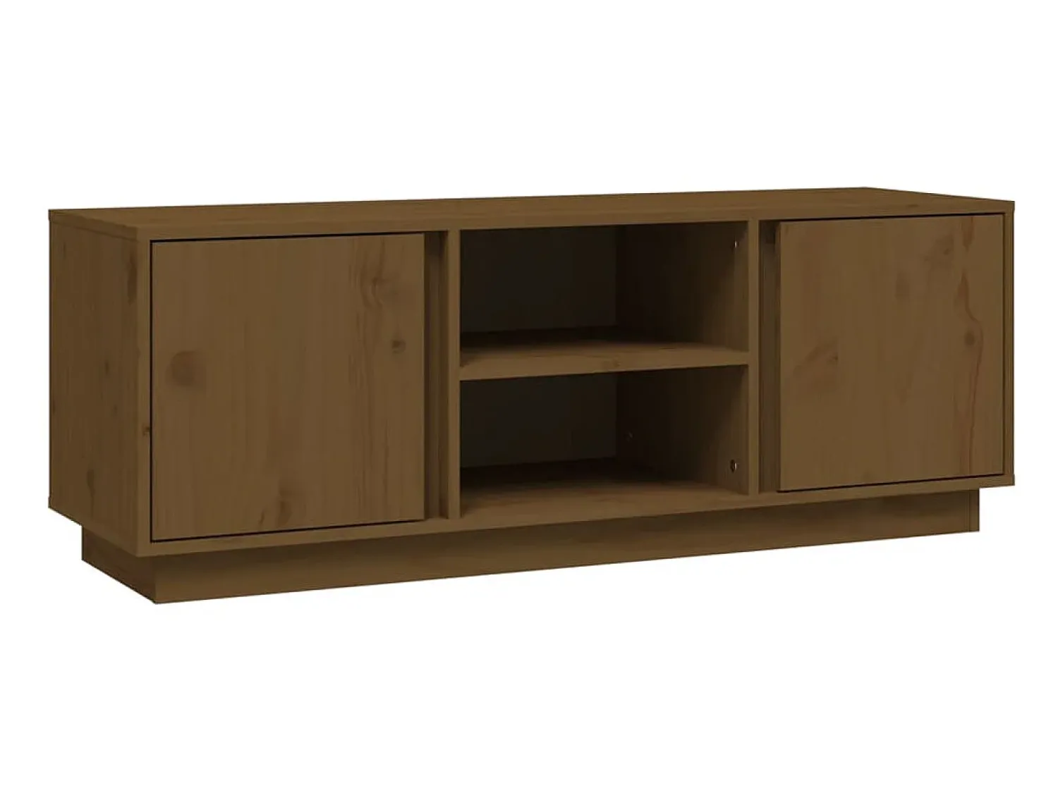 Móvel De Tv| Móvel de TV 110x35x40,5 cm madeira de pinho maciça mel PT182756 Castanho