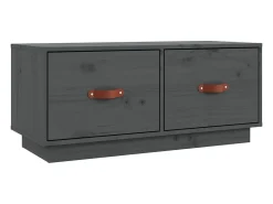Hot Móvel de TV 80x34x35 cm madeira de pinho maciça cinza PT727478 Cinzento