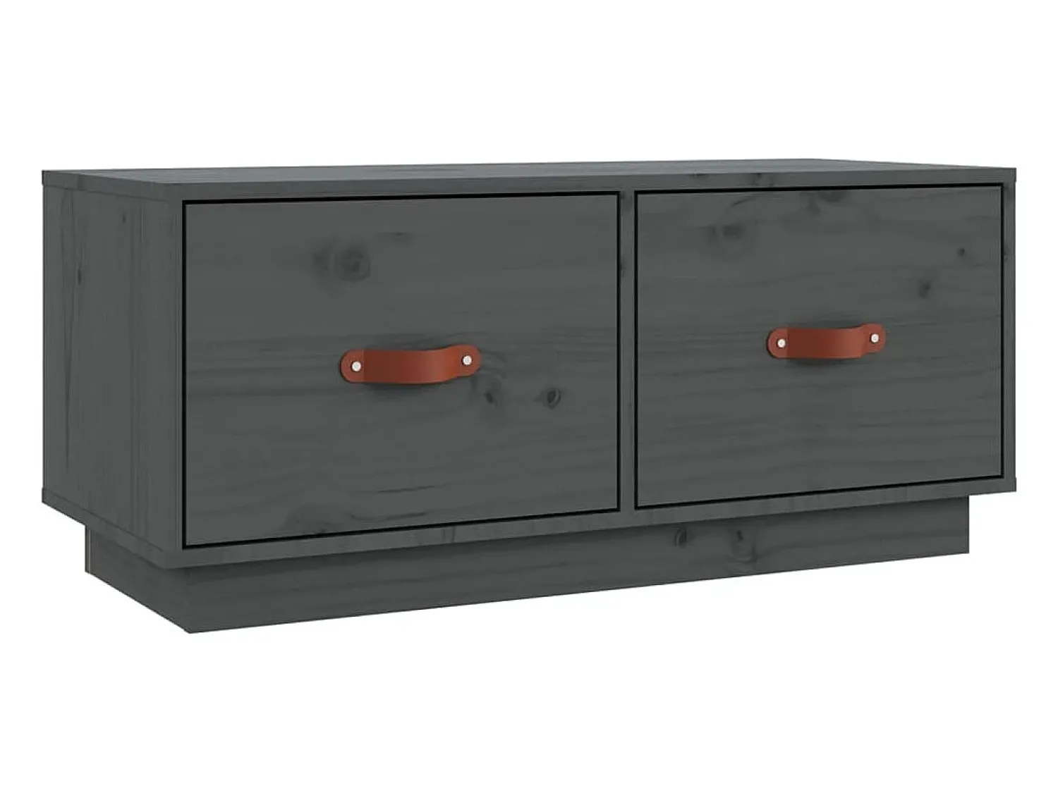 Hot Móvel de TV 80x34x35 cm madeira de pinho maciça cinza PT727478 Cinzento