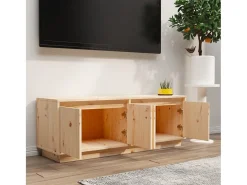 Móvel De Tv| Móvel de TV 110x34x40 cm madeira de pinho maciça PT494478 Castanho