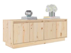 Móvel De Tv| Móvel de TV 110x34x40 cm madeira de pinho maciça PT494478 Castanho