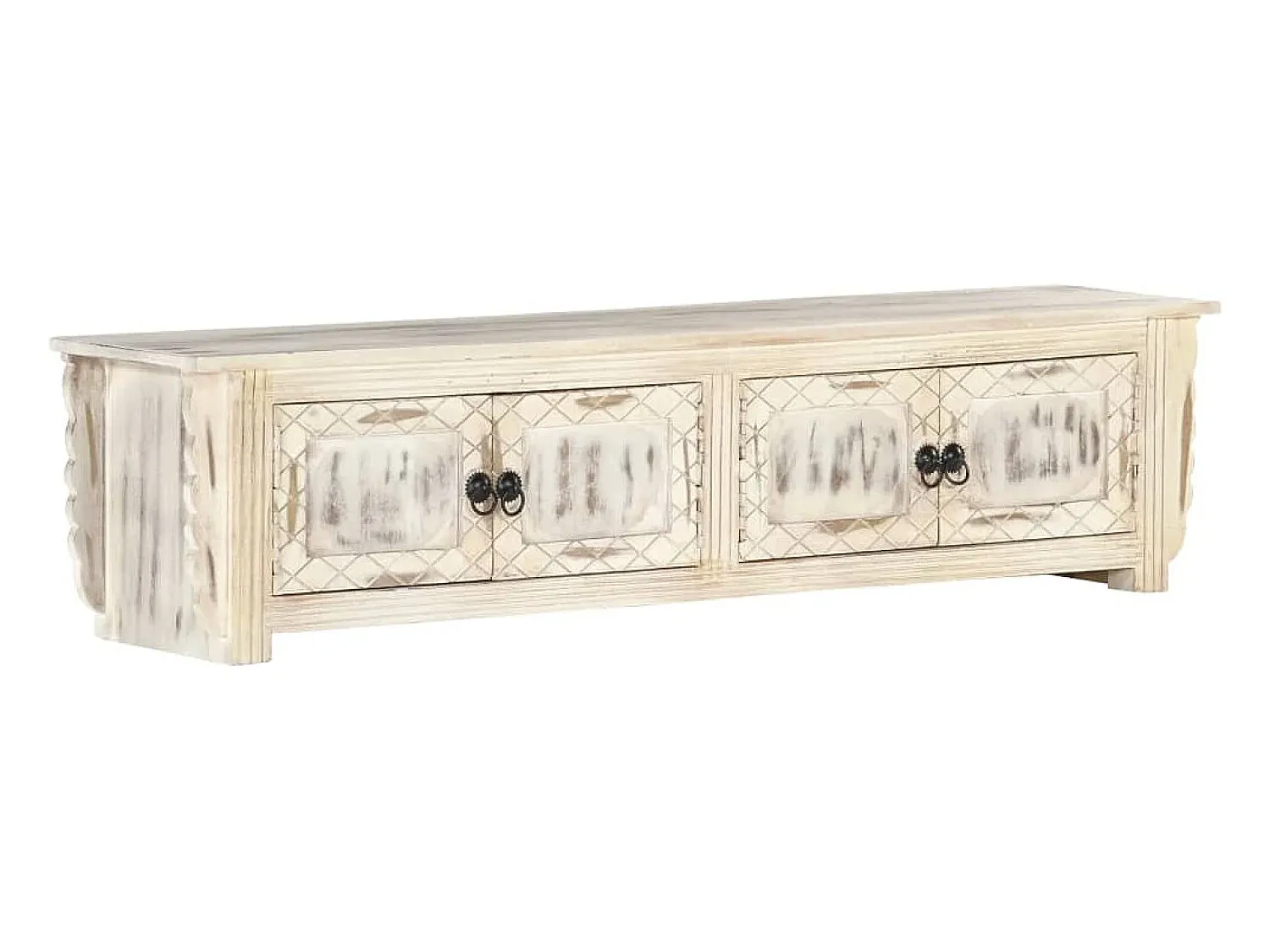 vidaxl Móvel de TV 140x30x35 cm madeira de mangueira maciça^ Móvel De Tv