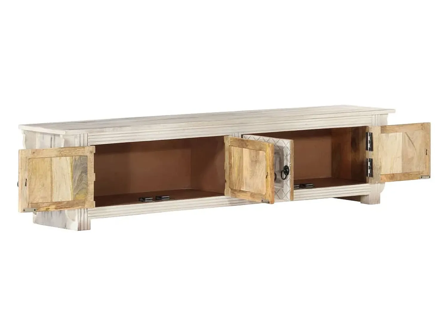 vidaxl Móvel de TV 140x30x35 cm madeira de mangueira maciça^ Móvel De Tv