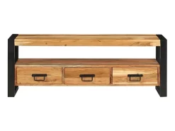 Móvel de TV 120x30x45 cm madeira de acácia maciça PT409613 Castanho