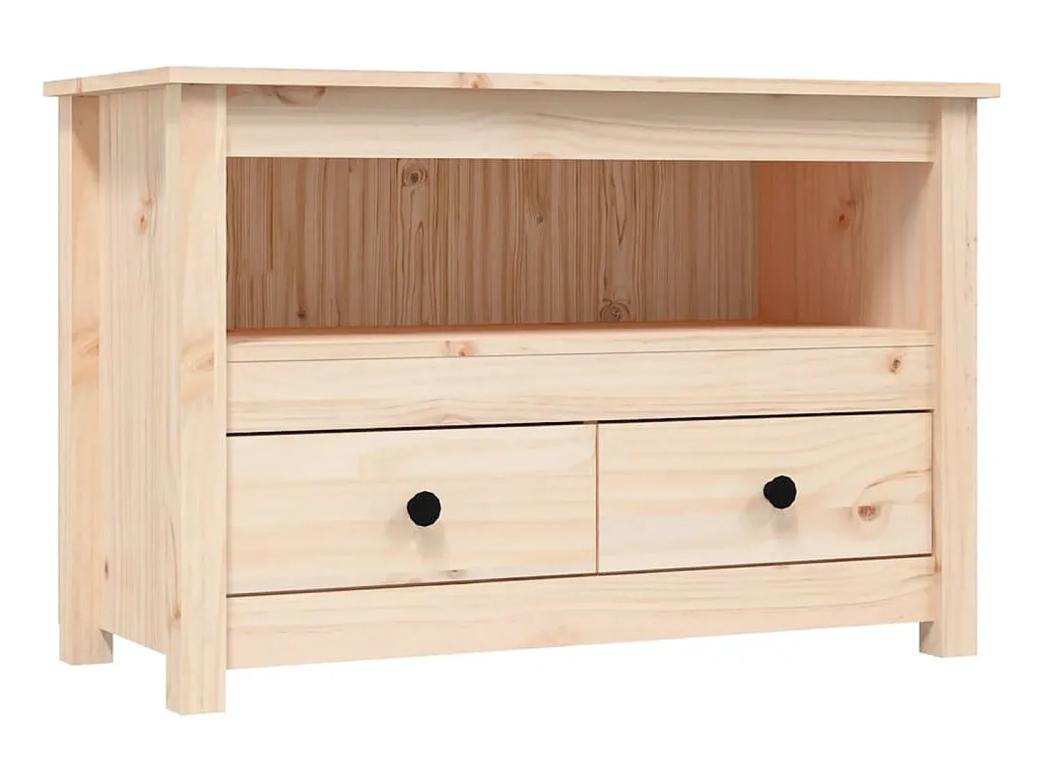 Móvel De Tv* Móvel de TV 79x35x52 cm madeira de pinho maciça PT129257 Castanho