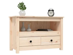 Móvel De Tv* Móvel de TV 79x35x52 cm madeira de pinho maciça PT129257 Castanho